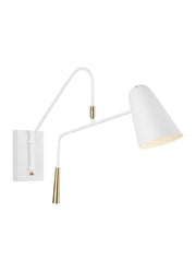Simon Swing Arm Wall Lamp in Matte White
