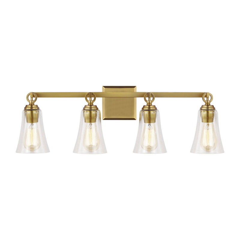 Monterro 4-Light Bath Vanity Light in Burnished Brass