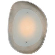 Samos Small Sculpted Wall Sconce in Burnished Silver Leaf