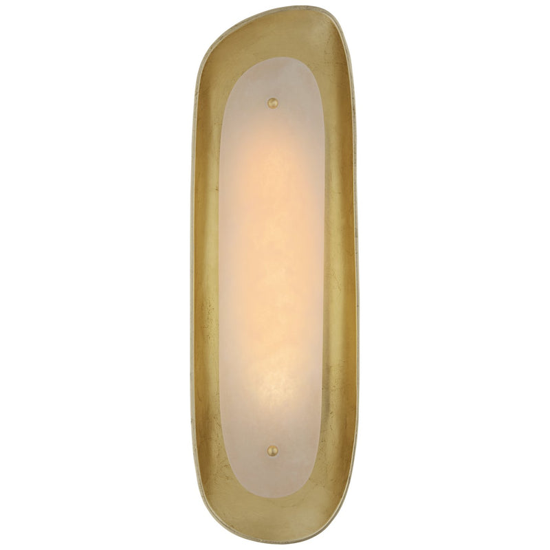 Samos Tall Sculpted Wall Sconce in Gild