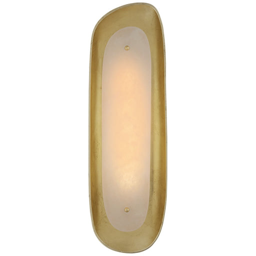 Samos Tall Sculpted Wall Sconce in Gild