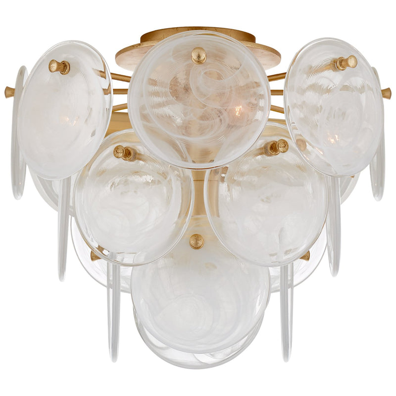 Loire Medium Tiered 4-Light Flush Mount in Gild