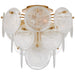 Loire Four Light Flush Mount in Gild
