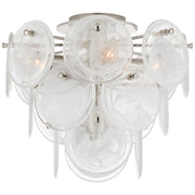 Loire Medium Tiered 4-Light Flush Mount in Polished Nickel