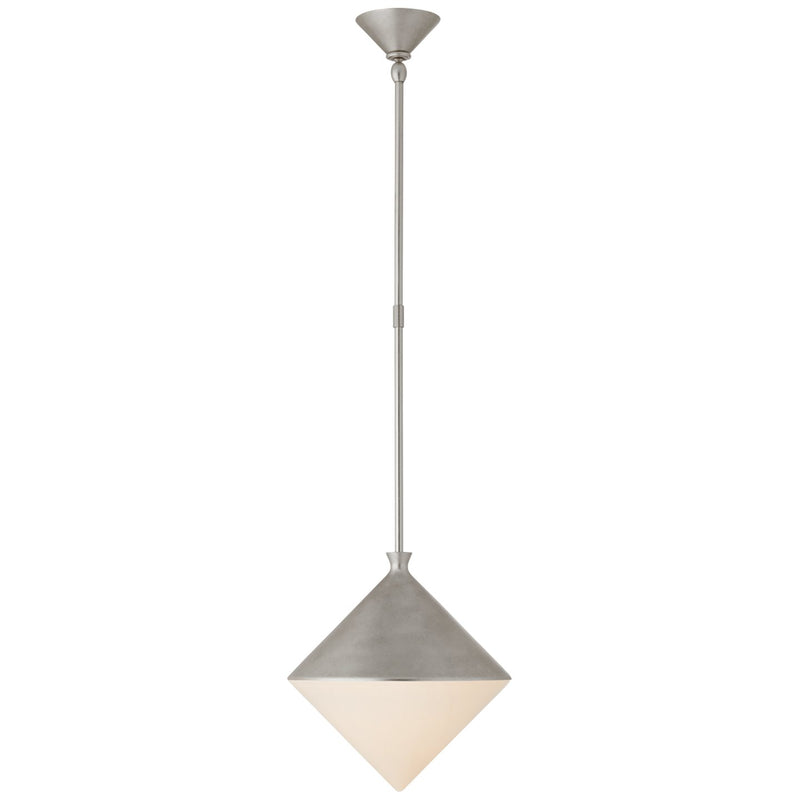 Sarnen Small Pendant in Burnished Silver Leaf