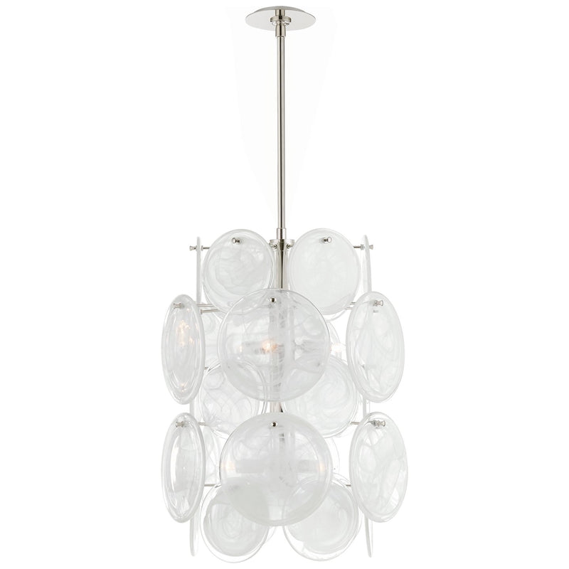 Loire Medium Barrel 20" 6-Light Pendant in Polished Nickel