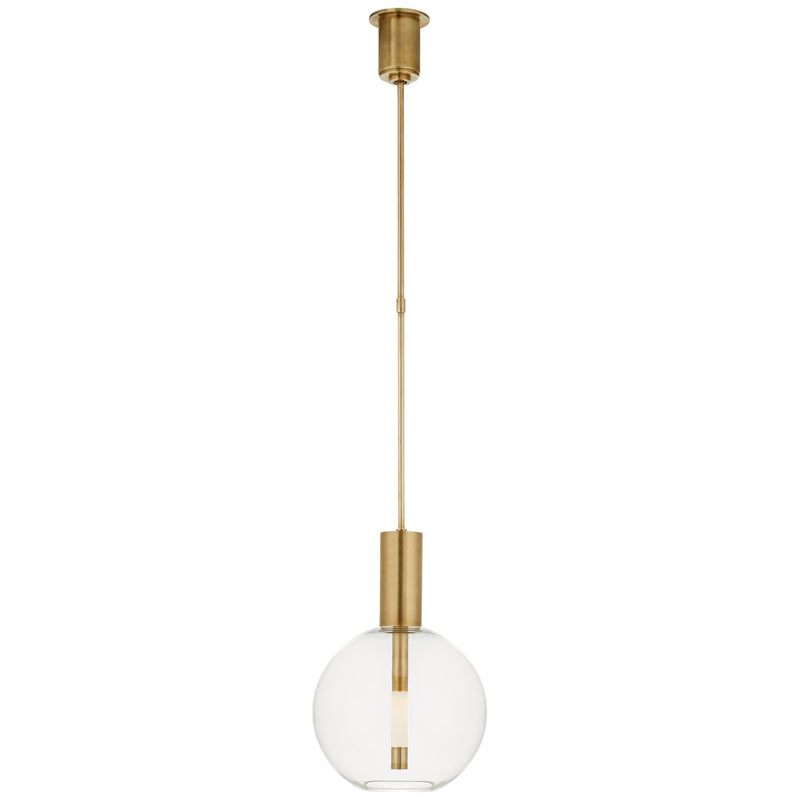 Nye Globe Pendant in Antique-Burnished Brass