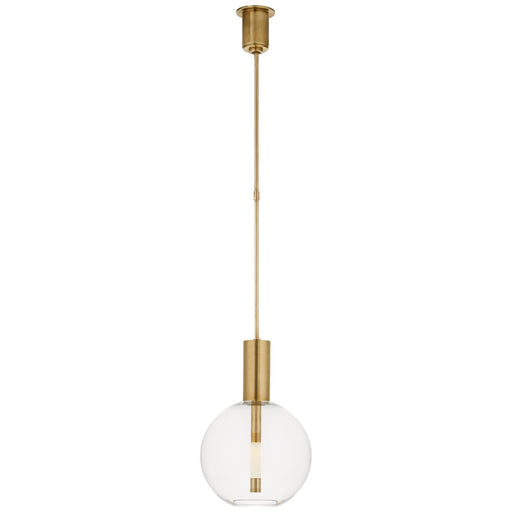 Nye Globe Pendant in Antique-Burnished Brass