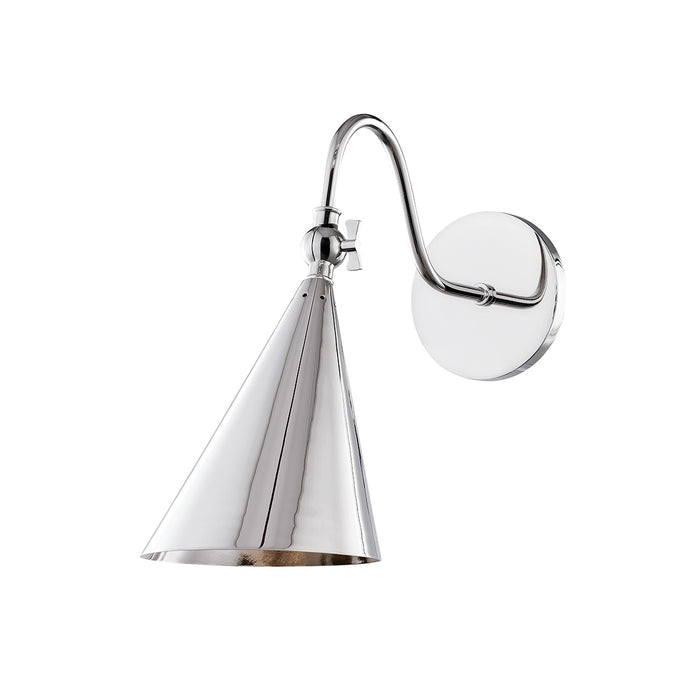Lupe 1 Light Wall Sconce in Polished Nickel