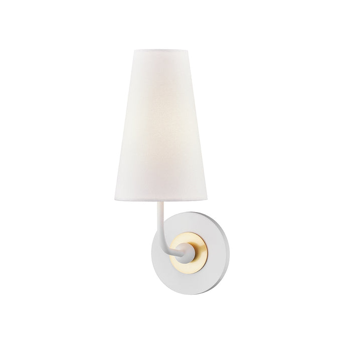 Merri 1 Light Wall Sconce in Aged Brass/White