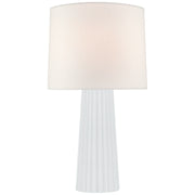 Danube One Light Table Lamp in White Glass