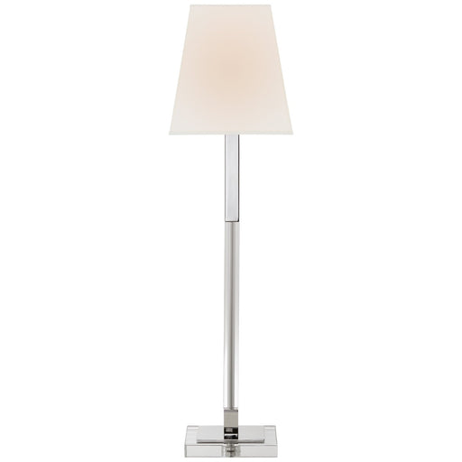 Reagan Buffet Table Lamp in Polished Nickel and Crystal