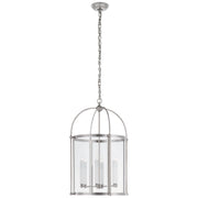Riverside Round Six Light Lantern in Polished Nickel