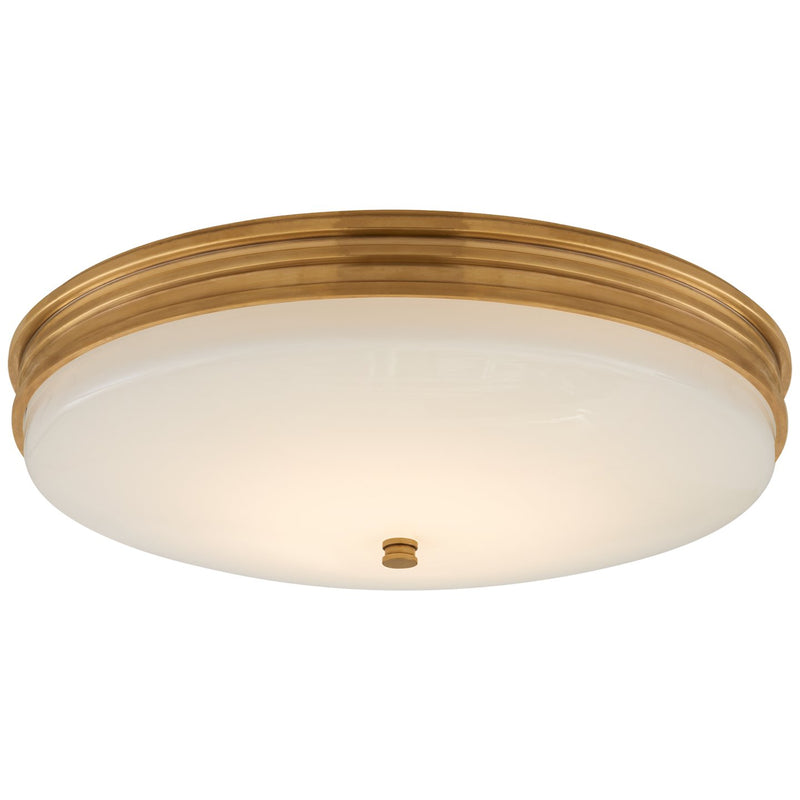 Launceton Medium Flush Mount in Antique-Burnished Brass
