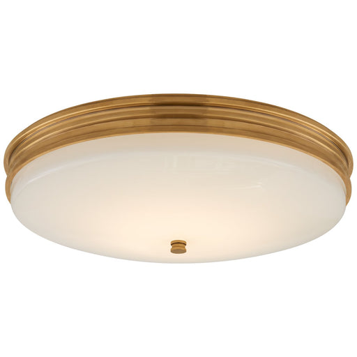 Launceton Medium Flush Mount in Antique-Burnished Brass