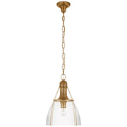 Prestwick One Light Pendant in Antique-Burnished Brass