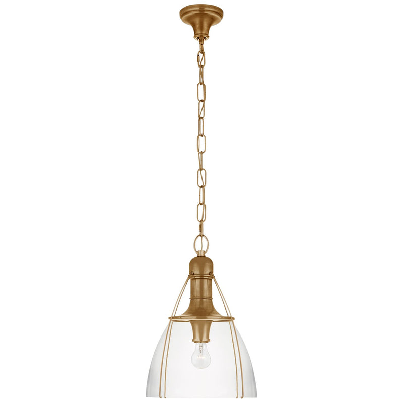 Prestwick 14" Pendant in Antique-Burnished Brass