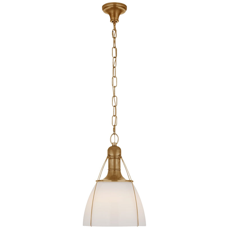 Prestwick 14" Pendant in Antique-Burnished Brass
