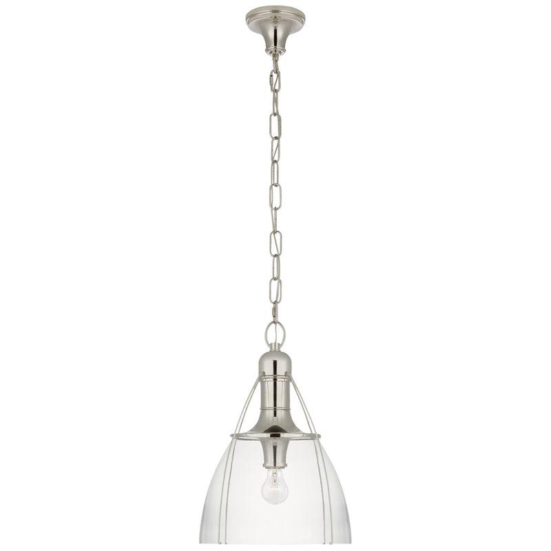 Prestwick 14" Pendant in Polished Nickel