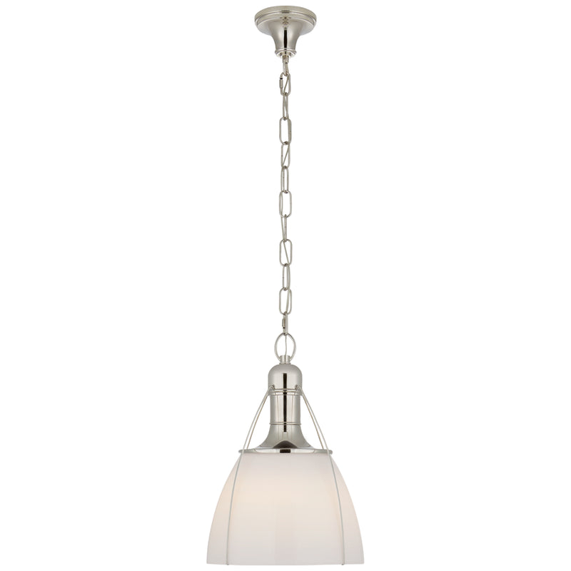 Prestwick One Light Pendant in Polished Nickel