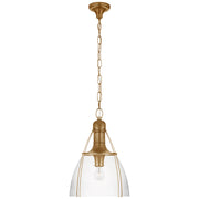 Prestwick One Light Pendant in Antique-Burnished Brass
