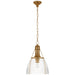Prestwick One Light Pendant in Antique-Burnished Brass