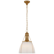 Prestwick One Light Pendant in Antique-Burnished Brass