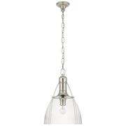 Prestwick One Light Pendant in Polished Nickel
