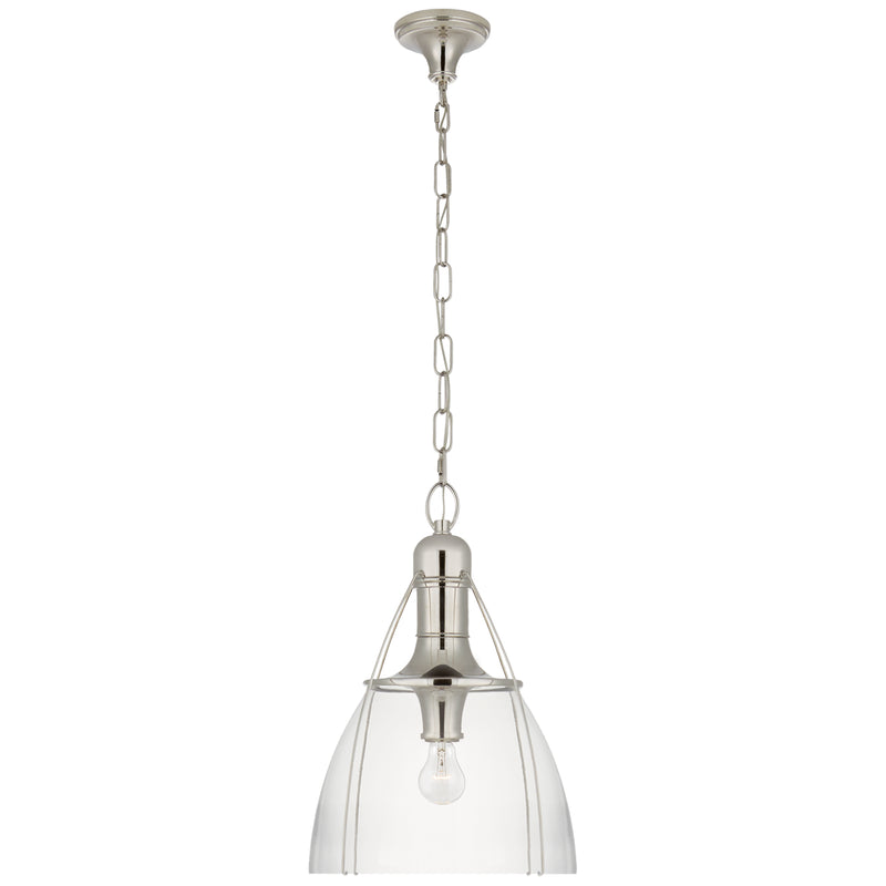 Prestwick One Light Pendant in Polished Nickel