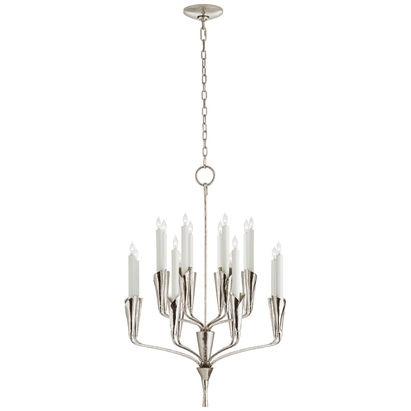 Aiden 16 Light Chandelier in Polished Nickel