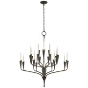 Aiden 20 Light Chandelier in Aged Iron