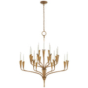 Aiden 20 Light Chandelier in Gilded Iron