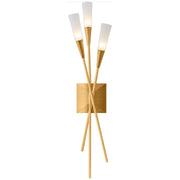 Stellar Triple Tail Wall Sconce in Gild