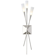 Stellar Triple Tail Wall Sconce in Polished Nickel