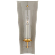 Downey Medium Reflector Wall Sconce in Shellish Gray and Gild
