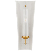 Downey One Light Wall Sconce in White and Gild