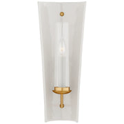 Downey Medium Reflector Wall Sconce in White and Gild