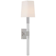 Reagan Medium Tail Wall Sconce in Polished Nickel and Crystal