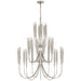 Acadia 30 Light Chandelier in Burnished Silver Leaf