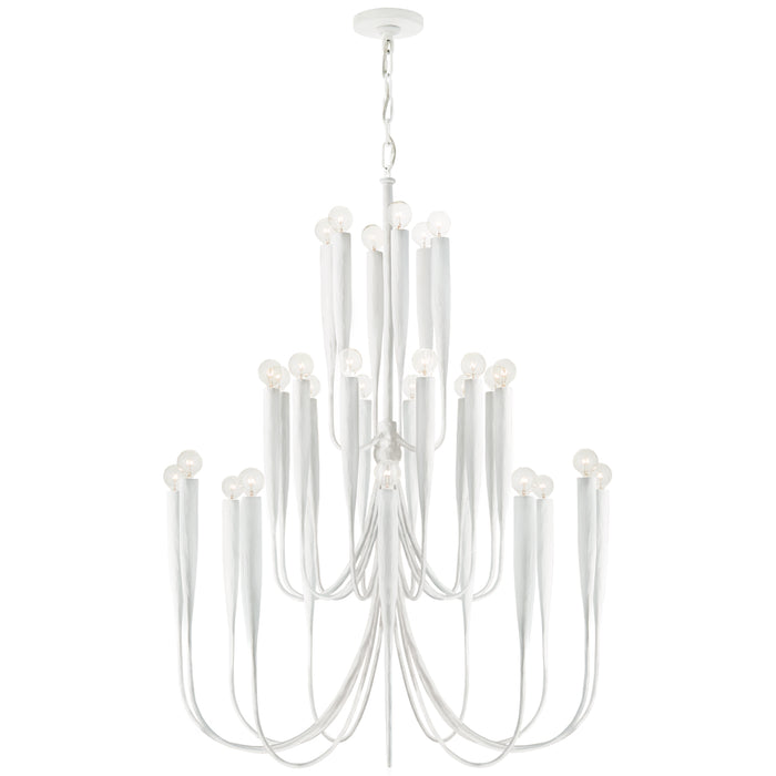Acadia 30 Light Chandelier in Plaster White