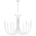 Silva 12 Light Chandelier in Plaster White