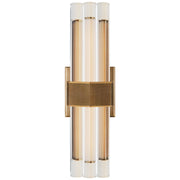 Fascio 14" Crystal Wall Sconce in Hand-Rubbed Antique Brass