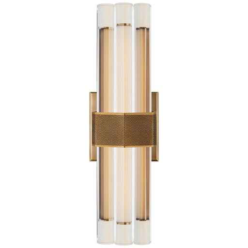 Fascio 14" Crystal Wall Sconce in Hand-Rubbed Antique Brass