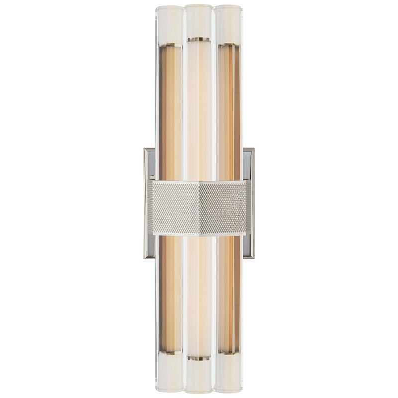 Fascio 14" Crystal Wall Sconce in Polished Nickel