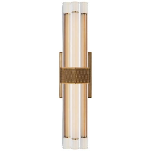 Fascio 18" Crystal Wall Sconce in Hand-Rubbed Antique Brass