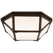 Morris 15" 2-Light Flush Mount in Antique Zinc