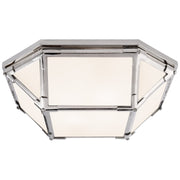 Morris 15" 2-Light Flush Mount in Polished Nickel