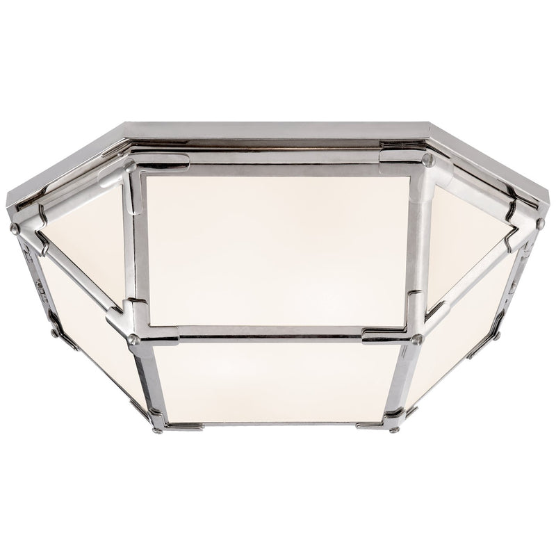 Morris 15" 2-Light Flush Mount in Polished Nickel