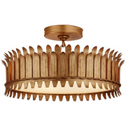 Leslie 16" 4-Light Semi-Flush Mount in Gilded Iron