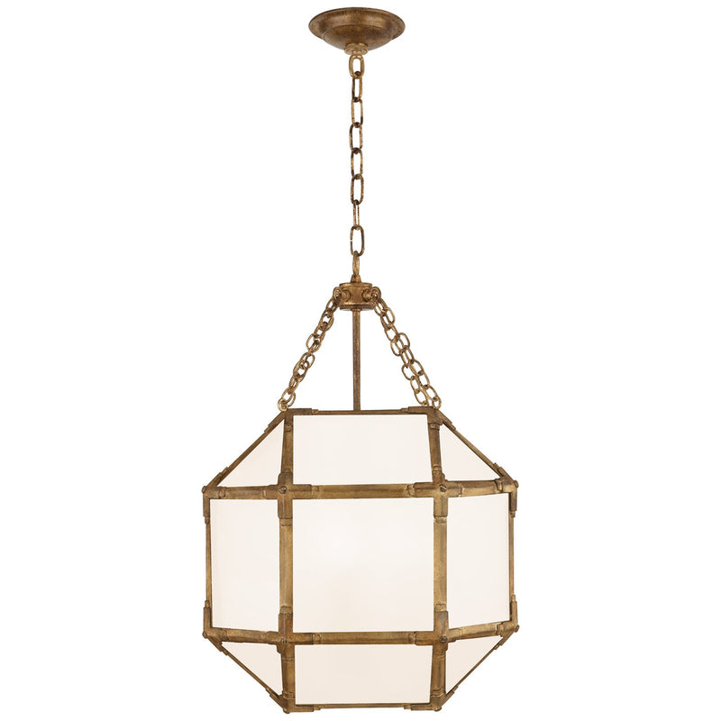 Morris Small 3-Light Lantern Pendant in Gilded Iron